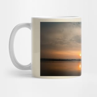 Sunrise over Blyth beach in Northumberland Mug